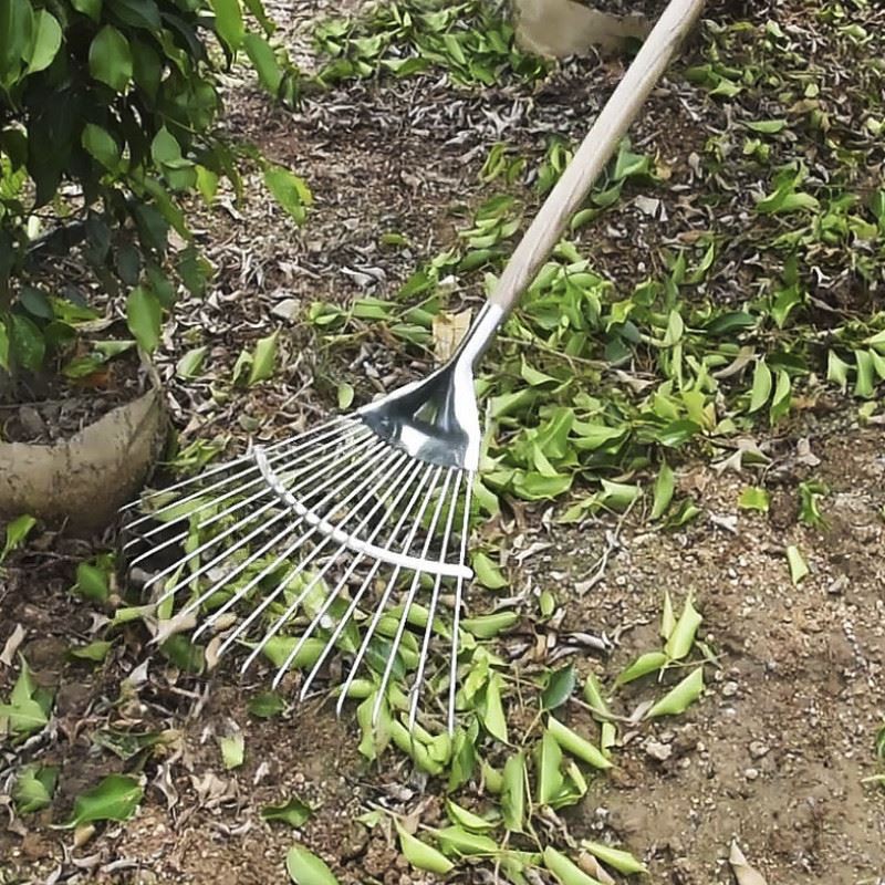 product-1-1 16 teeth stainless steel leaf rake