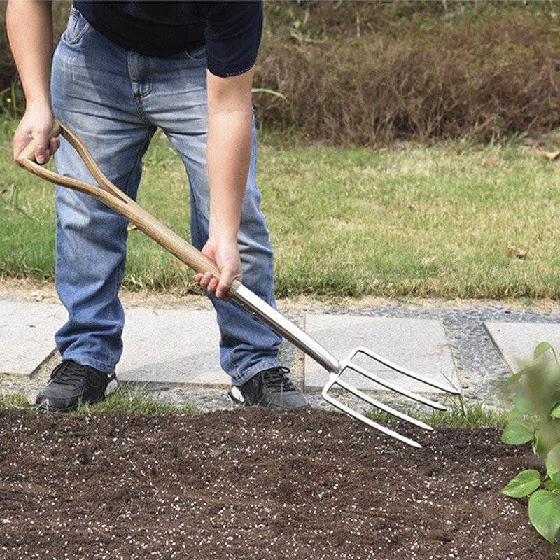 product-800-800 gardening fork wood handle